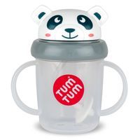 TUM TUM Bidon z obciążoną słomką kubek dla dzieci 200ml PANDA PIP