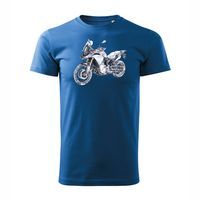 Koszulka motocyklowa z motocyklem na motor BMW GS F850 męska niebieska S