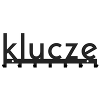 Metalowy wieszak ścienny na ubrania design loft KLUCZE czarny
