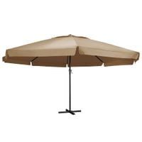 Parasol ogrodowy na słupku aluminiowym, 600 cm, taupe