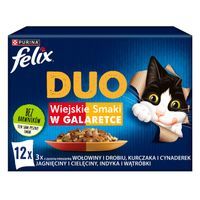 Felix Duo Karma dla kotów wiejskie smaki w galaretce 1,02 kg (12 x 85 g)