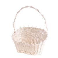 Wiklinowy kosz prezentowy kosz na owoce biały 30x18 H10/20/37 cm uniwersalny