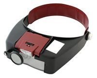 Okulary Powiększające LUPA Nagłowna Powiększenie do 10x z Podświetleniem LED czarne AG578