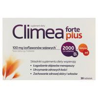 CLIMEA FORTE PLUS Tabletki łagodzące objawy menopauzy suplement diety 30 tabletek