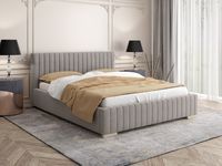 Łóżko tapicerowane Madryt 160x200 z pojemnikiem + stelaż metalowy