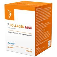 ForMeds F-COLLAGEN MAX kolagen + witamina K (K2 MK-7), D (D3), kwas hialuronowy witamina C - 30 porcji