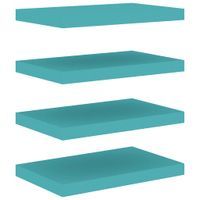 Półki ścienne, 4 szt., niebieskie, 50x23x3,8 cm, MDF