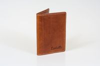 Cienki skórzany portfel bez podszewki Cartello M411 Kolor - Koniakowy