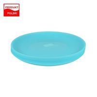 Komplet 6 talerzy okrągłych 21,5 cm Weekend turkusowy bez BPA