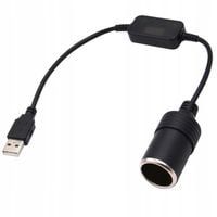 ADAPTER KONWERTER z USB na GNIAZDO ZAPALNICZKI 12V