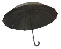 Bardzo mocny olbrzymi parasol męski XXL 130CM 16-drutowy, CZARNY