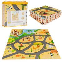 Mata piankowa dla dzieci puzzle safari 9el 93x93cm