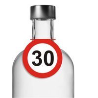 Zawieszki na alkohol, "Urodziny 30 Traffic Birthday", 10 szt