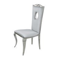 Krzesło glamour Luxury Silver - nowoczesne krzesło tapicerowane