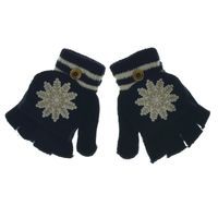 Rękawiczki dla dziewczynki mitenki z klapką Scorpio Navy 14