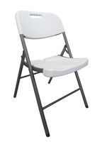 Krzesło cateringowe bankietowe do ogrodu składane tworzywo sztuczne kolor biały