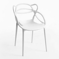 Krzesło AŻUROWE PLASTIKOWE E-251 nowoczesne do kuchni salonu jadalni loft białe