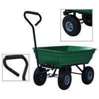 Ogrodowy wózek ręczny z wywrotką, 300 kg, 75 L, zielony
