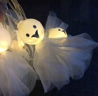 Halloween łańcuch 10 szt. lampki LED duch