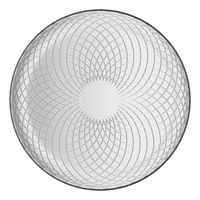 Talerz obiadowy patera szklana Elina 30 cm wzór rozeta romby Trend Glass