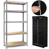 Regał metalowy magazynowy 180 x 90 x 40 cm Humberg HR-812 + pokrowiec GRATIS