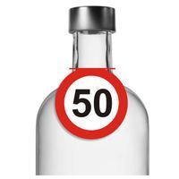 Zawieszki na alkohol, "Urodziny 50 Traffic Birthday", 10 szt