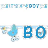 Girlanda "Baby Shower - ITS A BOY", błękitna, FOLAT, 170 cm