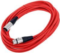Kabel przewód mikrofonowy XLR XLR 10 m 0,22 mm AWG 24 czerwony