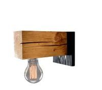 Kinkiet drewniany lampa loft loftowy scienna industrialna