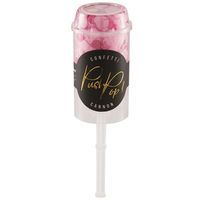 Tuba strzelająca "Push Pop", konfetti różowe, Partydeco, 18 cm