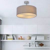 LAMPA sufitowa NEW YORK 7061516 Nave okrągła OPRAWA abażurowy plafon szary