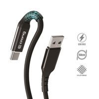 Crong Armor Link - Kabel 60W z USB-C na USB-A w oplocie 150cm (czarny)