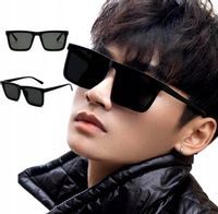 Okulary Unisex Przeciwsłoneczne Czarne Kwadratowe