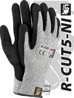 Rękawice ochronne wykonane z przędzy HDPE powlekane nitrylem R-CUT5-NI 10-XL