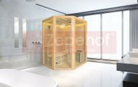 Sauna fińska sucha z piecem 1600x1600mm, MOC 6,0 kW, LED, bluetooth, r