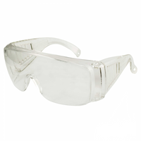 Okulary ochronne panoramiczne przezroczyste przeciwodpryskowe poliwęglan Art.Mas B501