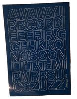 Litery samoprzylepne z folii 2,5cm niebieskie