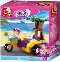 KLOCKI SLUBAN GD Motocykl z przyczepą Motor 78 el. kompatyb. z LEGO