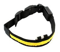 Świecąca OBROŻA dla Psa LED żółta 32-37cm AG232B