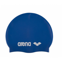 ARENA CZEPEK SILIKONOWY CLASSIC SILICONE BASEN TRENING  SKYBLUE WHITE