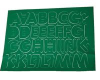 Litery samoprzylepne z folii 5 cm zielone A-M
