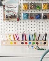 Drewniany sorter na kredki 12 kolorów Montessori