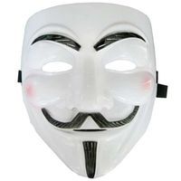 Maska "Anonymous", biała, plastikowa