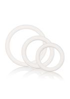 Pierścień-Rubber Ring White Set 3Pcs