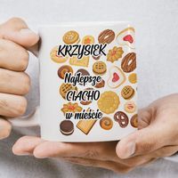 Kubek z nadrukiem - Najlepsze ciacho w mieście + imię