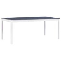 Stół do jadalni, biało-szary, 180x90x73 cm, drewno sosnowe