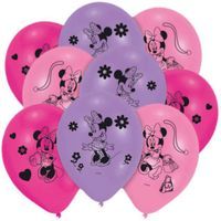 Balony "Minie Mouse", mix pink, AMSCAN, 10", 10 szt