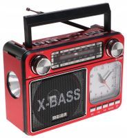 Radio PRZENOŚNE Głośnik Latarka Bluetooth Zegar