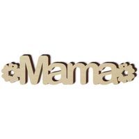 Zawieszka drewniana "Mama i kwiatki", 172x39 mm