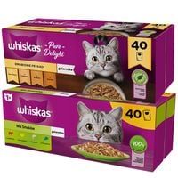 WHISKAS Mokra karma dla kotów MIX 8 SMAKÓW w galaretce 85 g x 80 sztuk